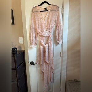 Express Flower Wrap-Around Long Top